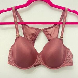 Thirdlove Women's 40B Rose Mauve Artisan Lace Racerback Underwire Bra